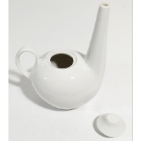 Keramiek wit olielampje, gemerkt